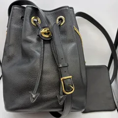 【美品】CELINE セリーヌ ⭐ただ今の人気商品⭐ショルダー斜め掛けバッグ ブラック レザー ミニ巾着1121-1