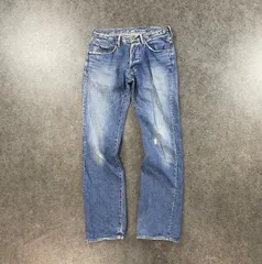 90s 00s Vintage Ralph Lauren Denim Jeans ラルフローレン デニムパンツ スリムストレート ジーンズ ジーパン ボタンフライ ブルー USED メンズ W31 PJ-MJ-YM-2213