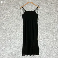 GRL ノースリーブロングワンピース ブラック Fサイズ