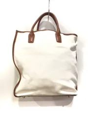 THE　DILETTANTE　2WAYバッグ(トート/ショルダー)　CANVAS×LEATHER　2WAY　BAG　IVORY/CAMEL