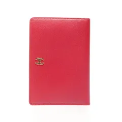 CHANEL シャネル 二つ折り財布 6番台 2000-2002 カーフ パスポートケース トラベルケース ココマーク