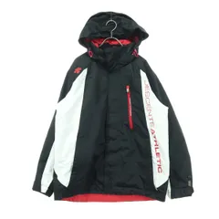 美品 DESCENTE デサント 裏地メッシュ フード付 中綿ジャケット L ブラック メンズ 古着