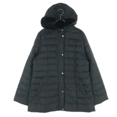 美品 JUNKO SIMADA ジュンコシマダ 長袖 ダウンジャケット 15 ブラック フーディー レディース 古着