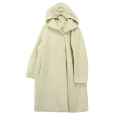 earth music&ecology アースミュージックアンドエコロジー 長袖 コート M ホワイト フーディー レディース 古着