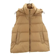 UNIQLO ユニクロ ウルトラライト ダウンベスト M ベージュ 収納袋付き レディース 古着