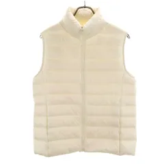 UNIQLO ユニクロ ウルトラライト ダウンベスト XL アイボリー 収納袋付き メンズ 古着