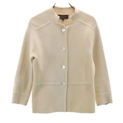 Brooks Brothers ブルックスブラザーズ 7分袖 ニットカーディガン M ベージュ レディース 古着