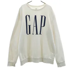 GAP ギャップ 長袖 スウェット トレーナー L アイボリー メンズ 古着