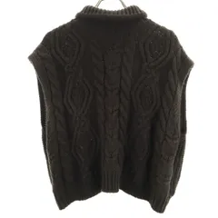 ITEMS URBAN RESEARCH アイテムズ アーバンリサーチ ケーブル ニットベスト FREE チャコール レディース 古着