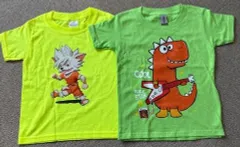 【90cm】新品 アメリカ輸入 ベビーTシャツ2枚セット 蛍光カラー キッズ