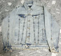 ザラ ヴィンテージウォッシュ デニムジャケット ライトブルー (S)