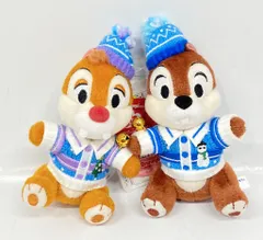 東京ディズニーランド ぬいぐるみバッジセット DISNEY CHRISTMAS 2018 チップ&デール/クリスマス2018 35周年