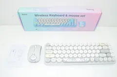 【送料無料】 ハコドット hoco. ワイヤレスキーボード＆マウスセット K7 68キー 可愛いデザイン