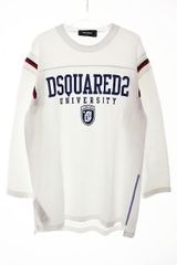 【中古】ディースクエアード DSQUARED2 VARSITY FIT TEE WHITE S S74GD1148 S20694 フロント ロゴ ロンT 長袖 251207 ディースクエアード DSQUARED2 VARSITY FIT TEE WHITE S S74GD1148