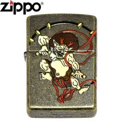 ZIPPO 3面風神雷神Co 日本 和柄