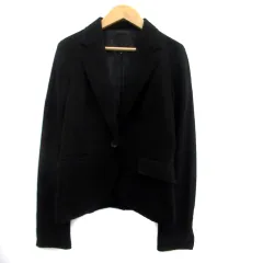 アンタイトル UNTITLED テーラードジャケット シングル ミドル丈 総裏地 ウール アンゴラ混 2 黒 ブラック /HO14