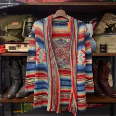 ポロ ラルフローレン 新モデル オープン フロント ネイティブ パータン ニット カーディガン N48