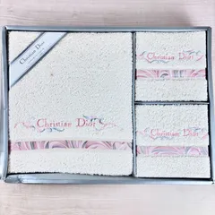 Christian Dior タオルセット 綿100％ バスタオル フェースタオル フェイスタオル