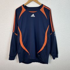 adidas アディダス ゲームシャツ カットソー ロゴ刺繍 ネイビー Mサイズ メンズ 古着 ストリート スポーツMIX テック系