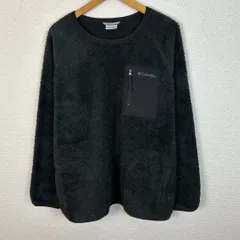 Columbia コロンビア フリース スウェット トレーナー 無地 ブラック XLサイズ メンズ 古着 アウトドア ストリート