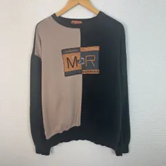 mr.JUNKO ミスタージュンコ スウェット トレーナー バイカラー デカロゴ Lサイズ メンズ 古着 モード Y2K