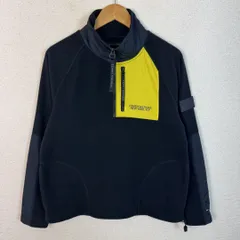 TOMMY HILFIGER トミーヒルフィガー フリース ジャケット ハーフジップ ロゴ刺繍 ブラック Lサイズ メンズ 古着 ストリート