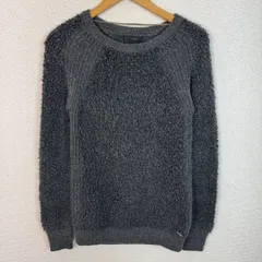 DIESEL ディーゼル ニット セーター クルーネック 無地 グレー メンズ 古着 モード グランジ