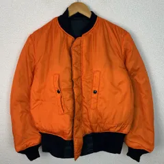 90s ALPHA INDUSTRIES US製　アルファインダストリーズ MA-1 フライトジャケット 無地 ネイビー Sサイズ メンズ 古着 ミリタリー アメカジ