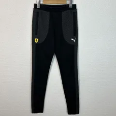 PUMA プーマ フェラーリ トラックパンツ ロゴプリント ブラック US XSサイズ メンズ 古着 スポーツMIX テック系