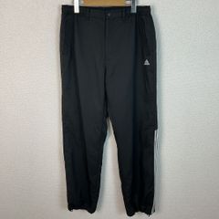 adidas アディダス トラックパンツ ワンポイントロゴ ロゴ刺繍 無地 ブラック Lサイズ メンズ 古着 スポーツMIX ストリート