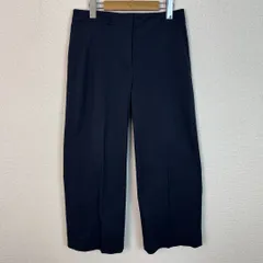 theory luxe セオリーリュクス パンツ ワイド ストレッチ 無地 ネイビー 040サイズ レディース 古着 シンプル モード