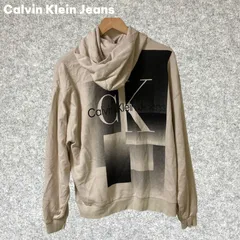 Calvin Klein Jeans ベージュ グラデーションプリント パーカー Mサイズ