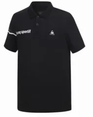 ルコックスポルティフ ブラック 半袖 ポロTシャツ