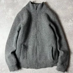 LLBean ライナー付き ラムウール ドライバーズ ニット カーディガン L / エルエルビーン ハイネック セーター ジャケット グレー