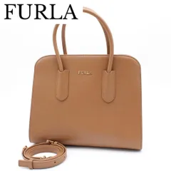 【極美品】FURLA TESSA ハンドバッグ 2way ショルダーバッグ 茶
