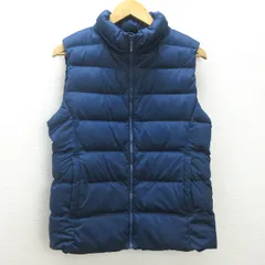 D■ユニクロ/UNIQLO ウルトラライトダウンベスト【XL】紺/LADIES■29T【中古】