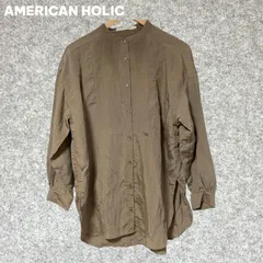 AMERICAN HOLIC ベージュの長袖シャツ サイドスリット付き Mサイズ