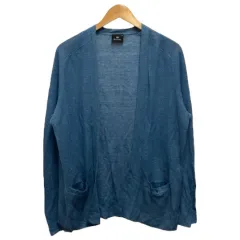 ピーエスポールスミス PS Paul Smith カーディガン ニット 長袖 コットン混 無地 PY-NR-70658 XL 紺 ネイビー