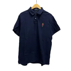 ポロ ラルフローレン POLO RALPH LAUREN ポロベア ポロシャツ 半袖 刺繍 コットン XL 紺 ネイビー
