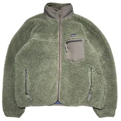 Patagonia(パタゴニア) 2002AW USA made CLASSIC RETRO CARDIGAN クラシック レトロ カーディガン 23024 L モスグリーン 00's USA製 ヴィンテージ ボア フリース ジャケット