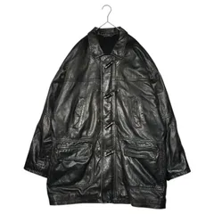 Aquascutum(アクアスキュータム) 70's~80's Vintage Leather Duffle Coat ヴィンテージ レザー ダッフル コート M ブラック 70年代～80年代のサムネイル
