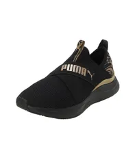 [プーマ] レディース ソフトライドハーモニースリップフィーラインファイン SOFTRIDE HARMONY SLIP FELINEFINE 軽量 レディーススニーカー 379607 ブラック/ゴールド 23.0cm 
