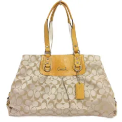 コーチ COACH シグネチャー 2way ショルダー トートバッグ F15510 ベージュ イエロー系 ■ECT