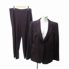 ジョルジオアルマーニ GIORGIO ARMANI 美品 大きいサイズ カジュアル スーツ セットアップ ジャケット パンツ 総裏 シングル ウール 48 紅 ボルドー 0805 IBO73のサムネイル