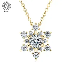 【雪の結晶の上品な輝き】モアサナイト×S925ネックレス｜GRA鑑定書付き／スノーフレーク／レディース／冬アクセ／クリスマスギフト／ご褒美ジュエリー