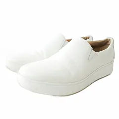 フィットフロップ fitflop レザー スリッポン スニーカー モカシン 6 23cm ホワイト 白 1021