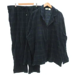 エルエルビーン L.L.BEAN パジャマ セットアップ 長袖シャツ イージーパンツ ブラックウォッチチェック XXXL 紺 ネイビー 緑 グリーン /GVのサムネイル