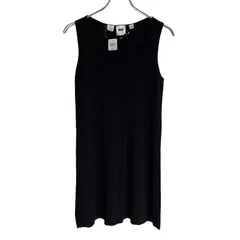 ZM1651 DKNY ディーケーエヌワイ ワンピース ウール ノースリーブ ブラック レディース P/S