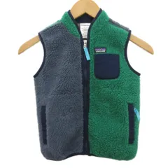 パタゴニア Patagonia 美品 レトロX フリースベスト ボアベスト 4T 緑 グリーン 青 ブルー 61140SP15 ■MET2