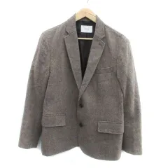 インヘリット INHERIT テーラードジャケット シングル ミドル丈 総裏地 M 茶色 ブラウン /HO4